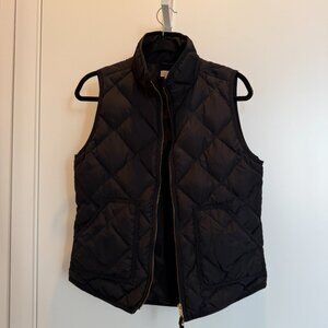 J. Crew Black Quilted Vest size s
